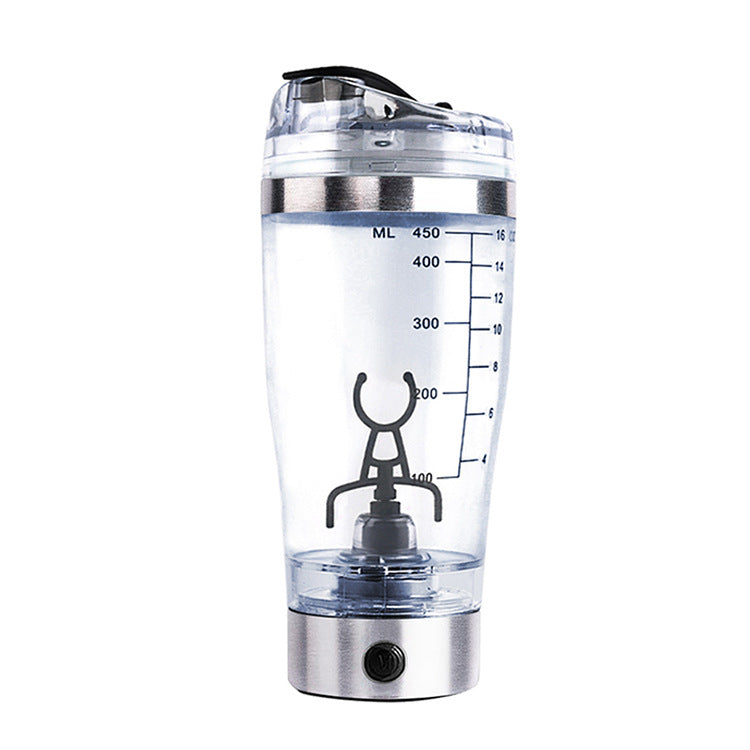 Electric Protein Shake Stirrer USB Shake Bottle Milk Coffee Blender Kettle Sports And Fitness Charging Electric Shaker Cup - whitelectronic