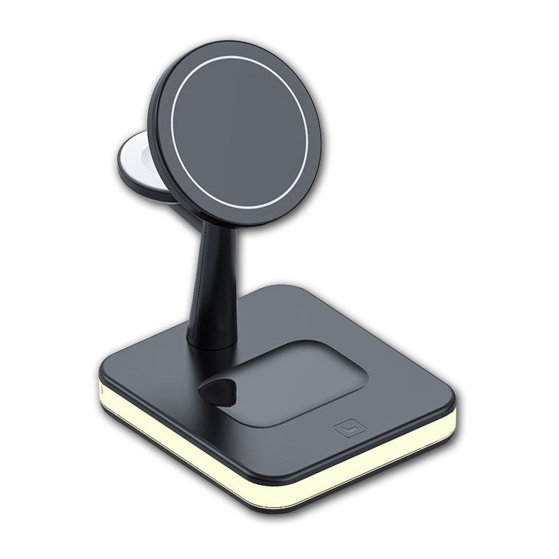 New Magnetic Wireless Charger Three-in-One Night Light Phone Holder - whitelectronic