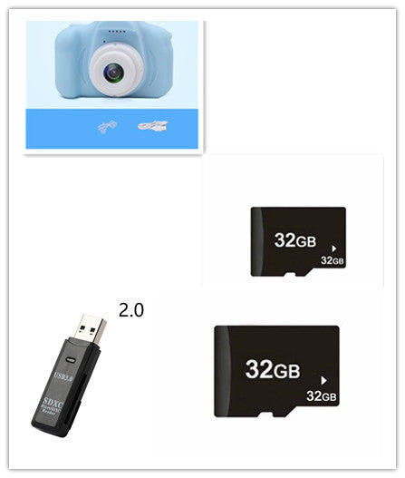 X2 HD Mini Cartoon Kids Digital Camera - whitelectronic