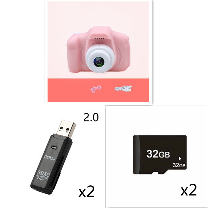 X2 HD Mini Cartoon Kids Digital Camera - whitelectronic