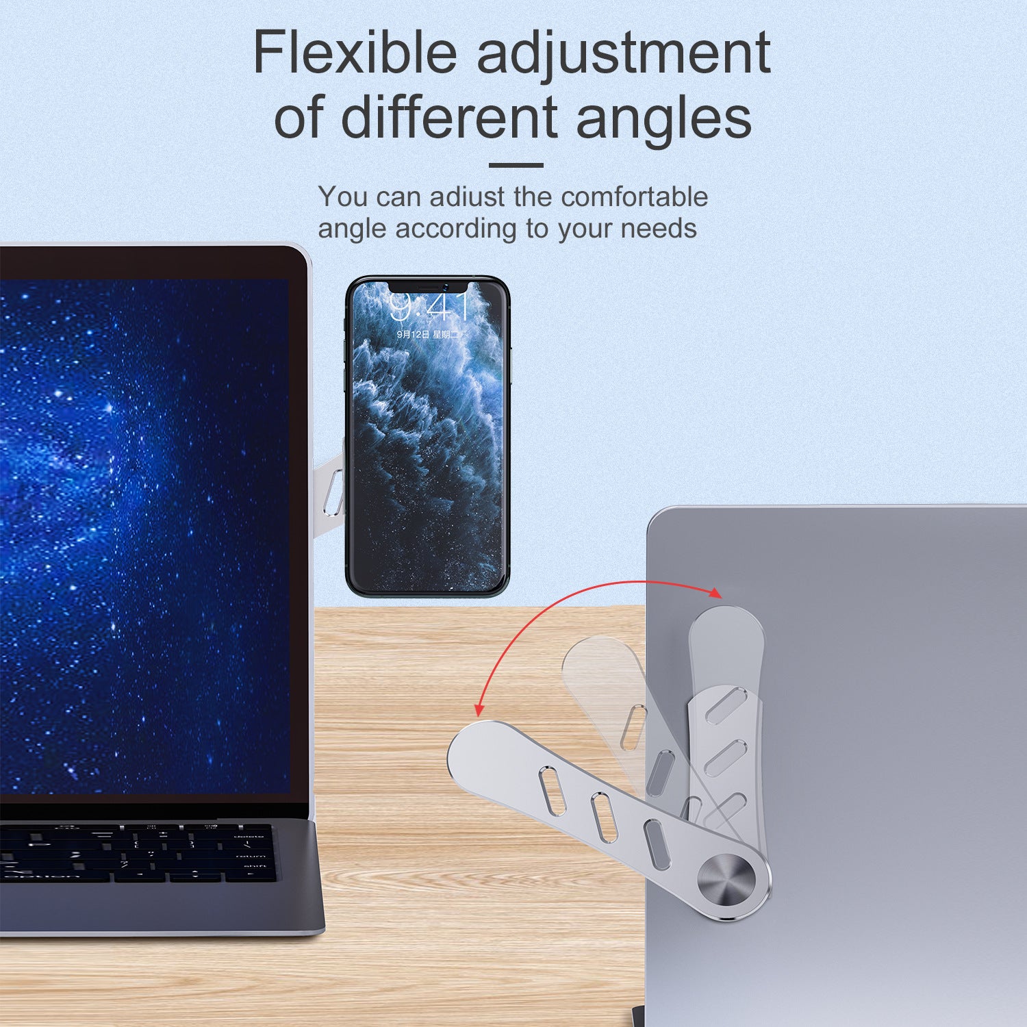 Aluminum Alloy Portable Stand For Home Laptop - whitelectronic