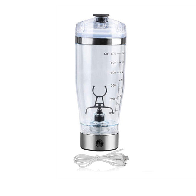 Electric Protein Shake Stirrer USB Shake Bottle Milk Coffee Blender Kettle Sports And Fitness Charging Electric Shaker Cup - whitelectronic